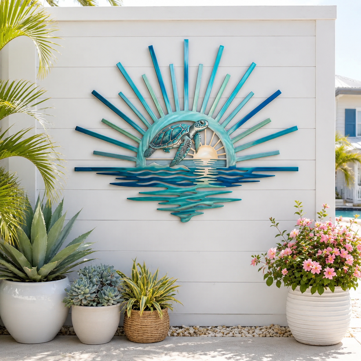 🌅🐢 Sea Turtle Sunset Wall Decor – Bring Peaceful Coastal Vibes Home 🌊✨