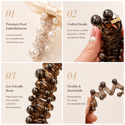 Pearl Spiral Hair Clip – Elegant Twist Styling Tool