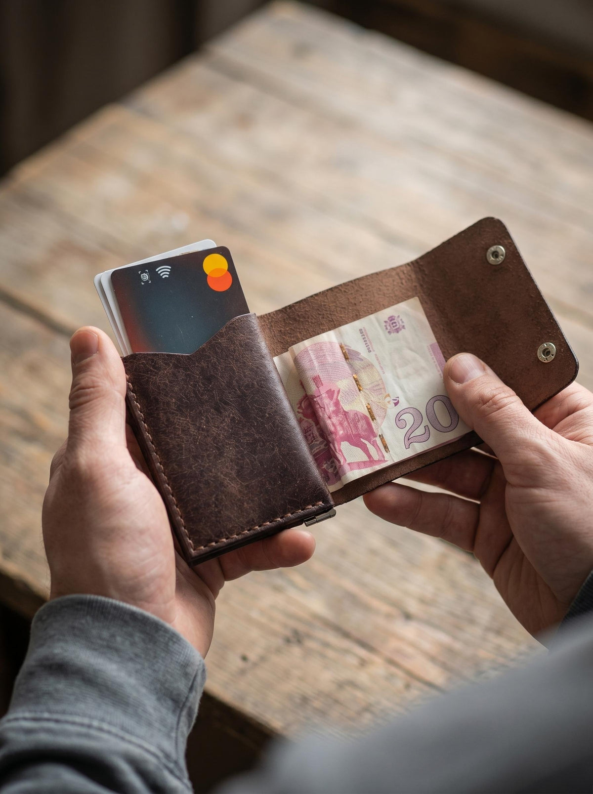 👛✨ Compact Leather Trifold Wallet – Slim, Stylish & Convenient Everyday Carry! 💳🤎