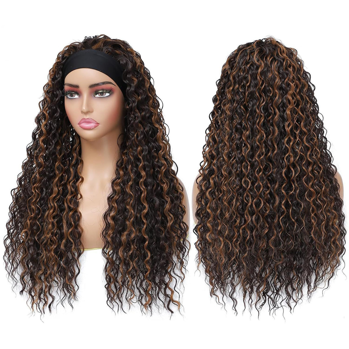 Ice Silk Headband Wig-100% Human Hair, Real Look