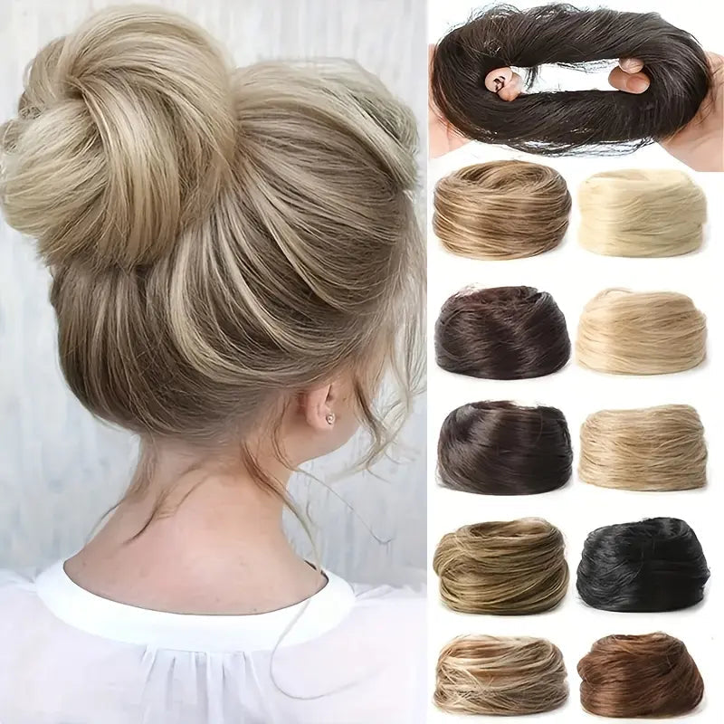 💁 Last Day 50% OFF💖-✨ Synthetic Curly Messy Bun Scrunchie for Quick, Easy & Stylish Hairstyles 🎀