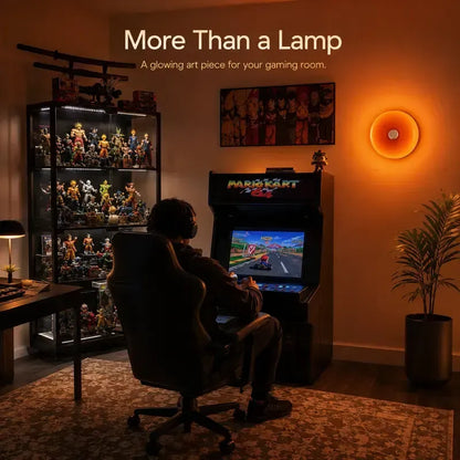 🍊🍩 Retro Acrylic Orange Donut Wall Lamp | Cozy RGB Glow