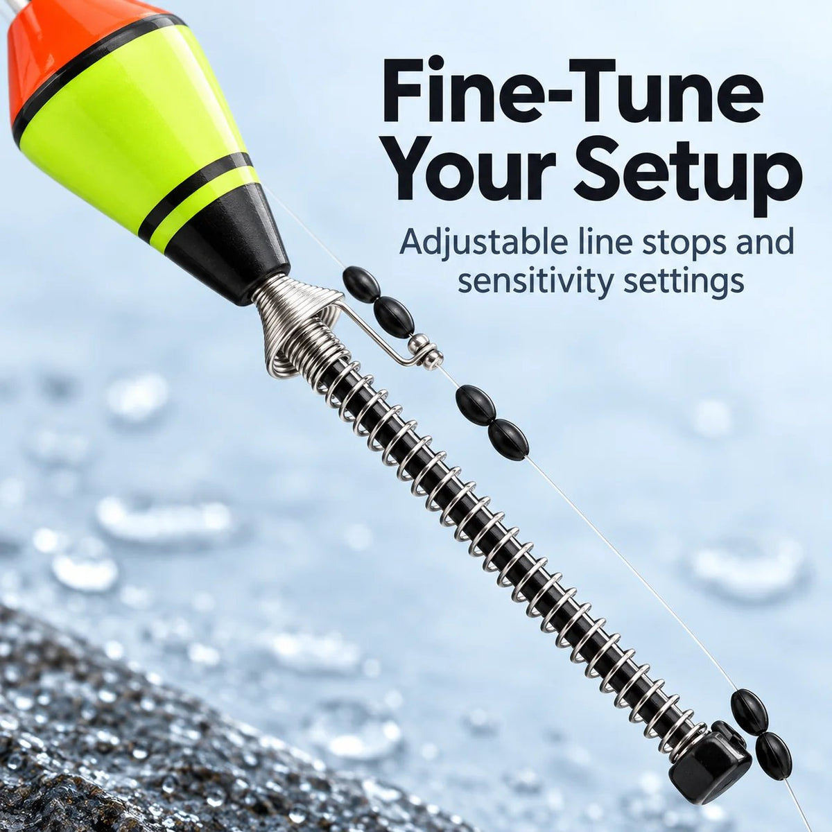 ⭐🎣 Spring-Loaded Fishing Float – Adjustable Sensitivity for More Responsive Fishing! 🐟🌊✨