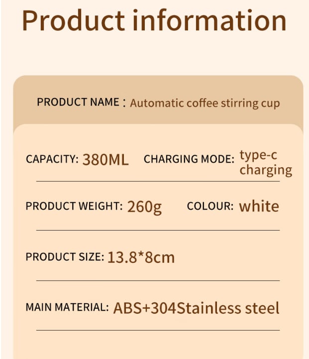 Electric coffee mug with a built-in LCD thermometer, perfect for brewing coffee, milk, cocoa, etc.