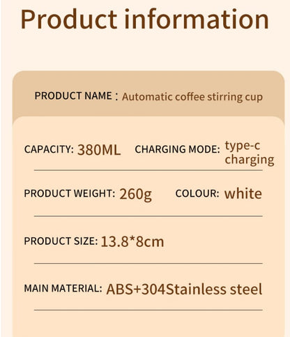 Electric coffee mug with a built-in LCD thermometer, perfect for brewing coffee, milk, cocoa, etc.