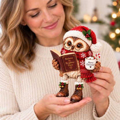 🦉📚 Book Lover Owl Shelf Sitter – Charming Décor for Cozy Reading Spaces! ✨🏡