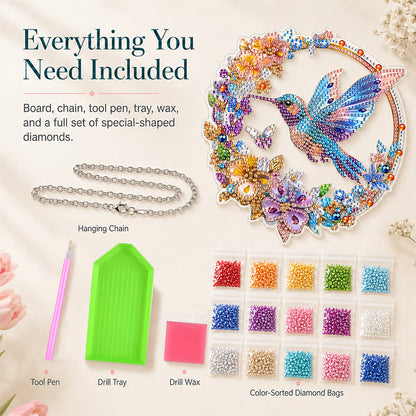 Hummingbird Diamond Art Hanging Ornament Kit