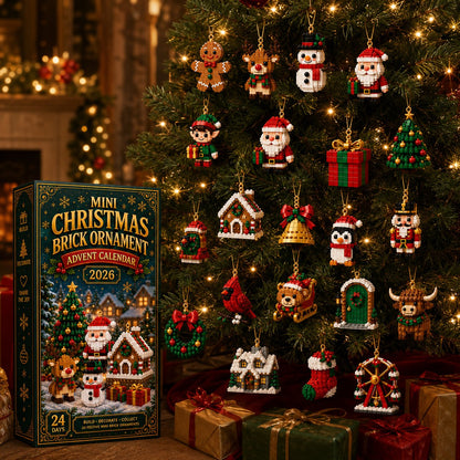 ⏳ Last day to save 50% – 🎄 Mini-Brick Christmas Ornament Advent Calendar | 24 unique festive buildable designs 🧱