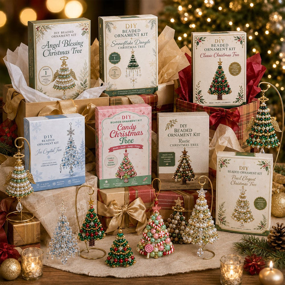 🔥 Last Day 50% OFF✨-🎄 DIY Christmas Tree Beaded Ornament Kit for Fun Holiday Crafting  ✨