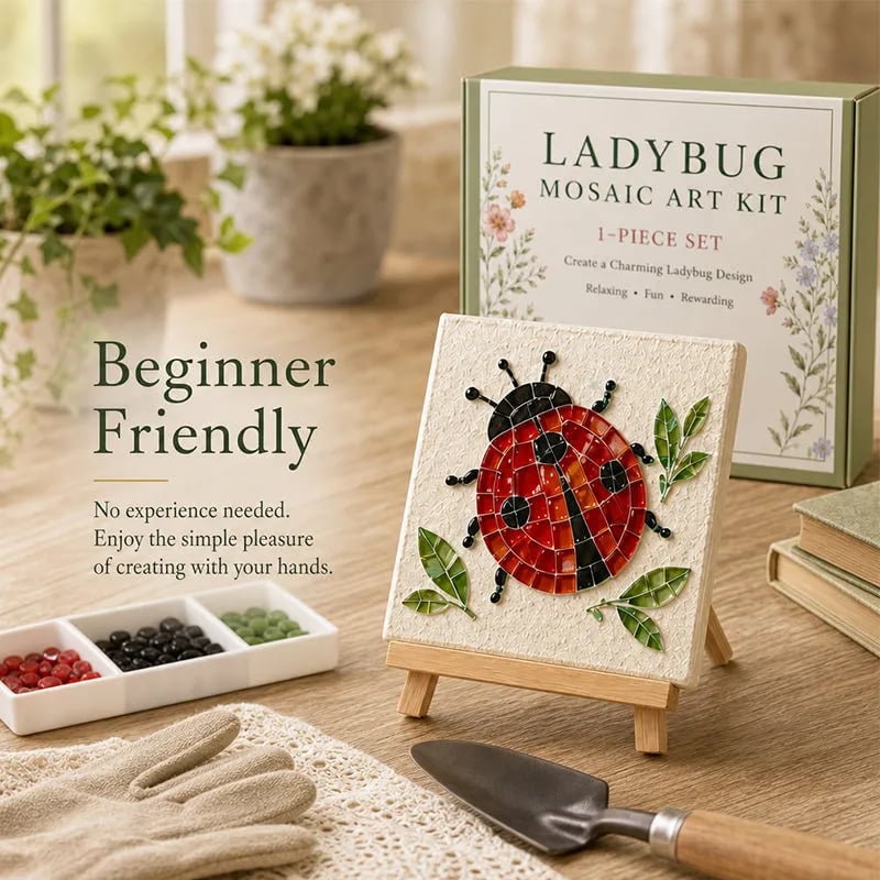 🔥 Last Day 49% OFF - 🌿 Watering Can Mosaic Art Kit | Beginner-Friendly Floral DIY Craft with Vibrant Mosaic Beads & Sturdy Display Base ✨