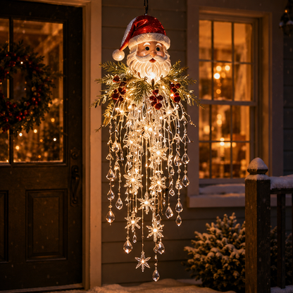 🔥LAST DAY 50% OFF❄️Christmas Hanging Snowflake & Crystal LED Light | Sparkling Porch & Holiday Decor✨