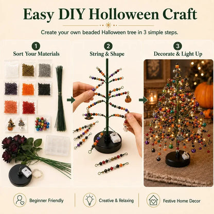 🎄✨ DIY Beaded Christmas Tree Kit – 🎅Create Your Own Sparkling Holiday Decoration