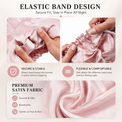 Luxury Satin Sleep Turban- Double Lined 19 Momme Silk Turban