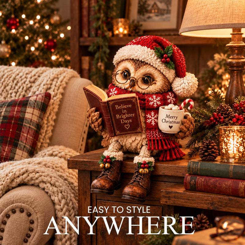 🦉📚 Book Lover Owl Shelf Sitter – Charming Décor for Cozy Reading Spaces! ✨🏡