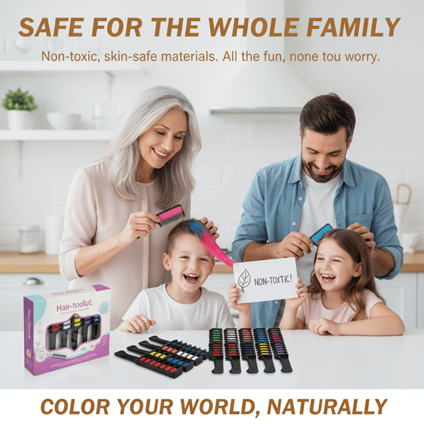 Festive Fun Hair Chalk Combs