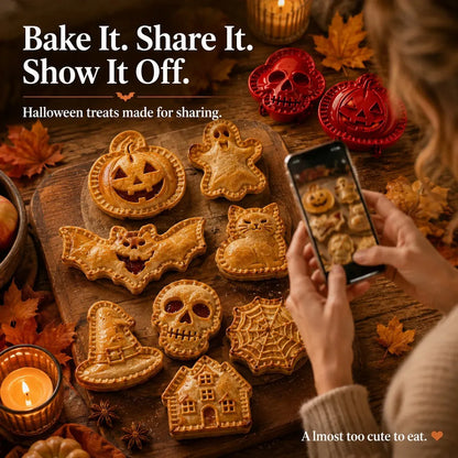 🎃🎄8-Piece Holiday Hand-Press Pastry Molds Cookie Pie Baking Tools🥧✨