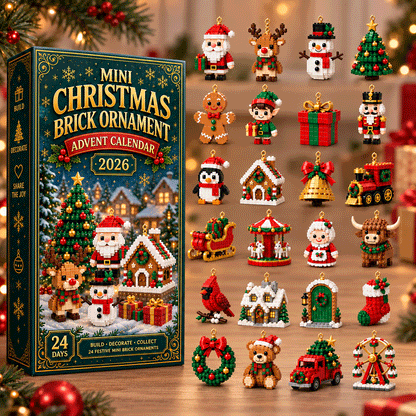 ⏳ Last day to save 50% – 🎄 Mini-Brick Christmas Ornament Advent Calendar | 24 unique festive buildable designs 🧱