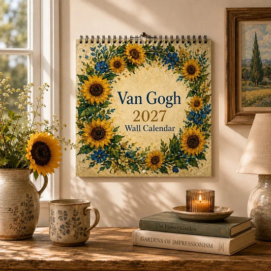 🎨Van Gogh-Inspired 2027 Wall Calendar✨ | 🖼️12 Beautiful Artworks for Every Month💙✨