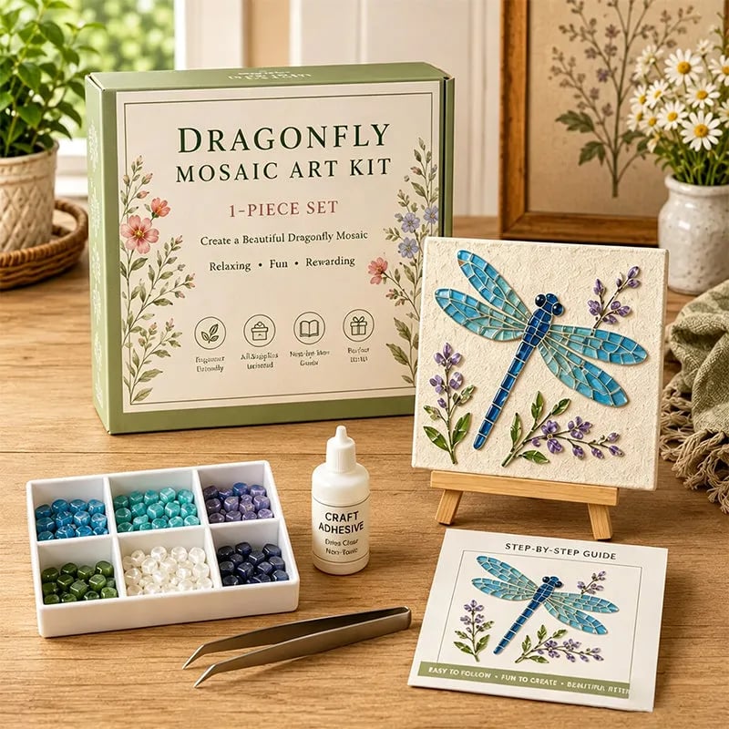 🔥 Last Day 49% OFF - 🌿 Watering Can Mosaic Art Kit | Beginner-Friendly Floral DIY Craft with Vibrant Mosaic Beads & Sturdy Display Base ✨