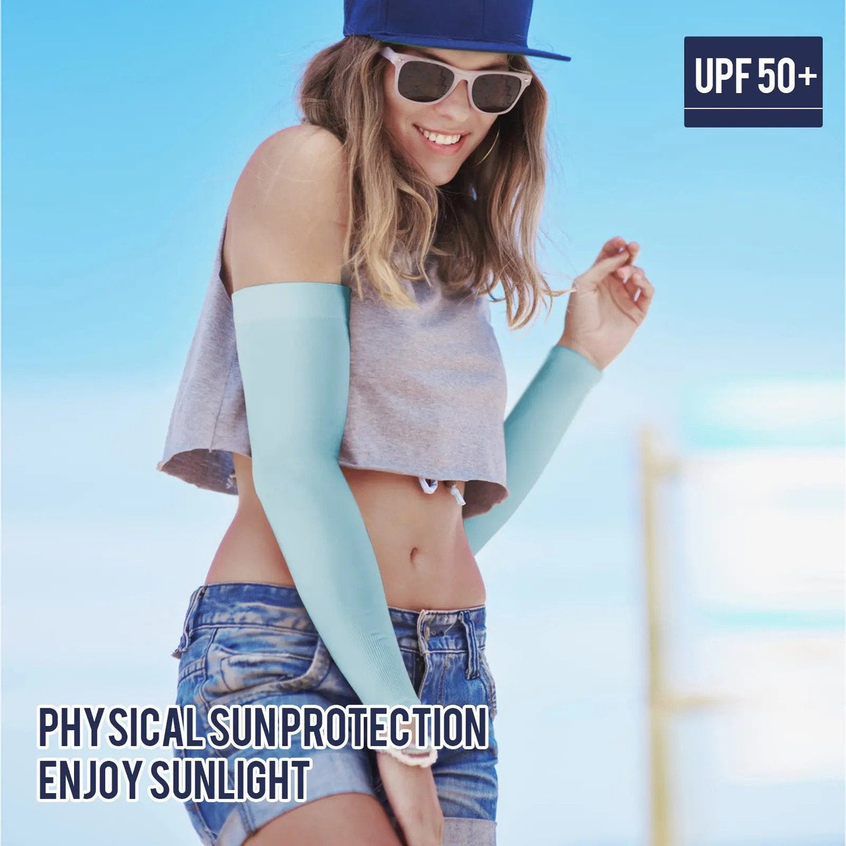 ☀️ UPF 50+ Cooling UV Arm Sleeves 🧊 | High Stretch Compression Fabric | Anti-UV Breathable Sleeves for Men Women