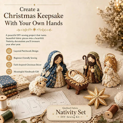 ✨ DIY Patchwork Nativity Scene Sewing Kit