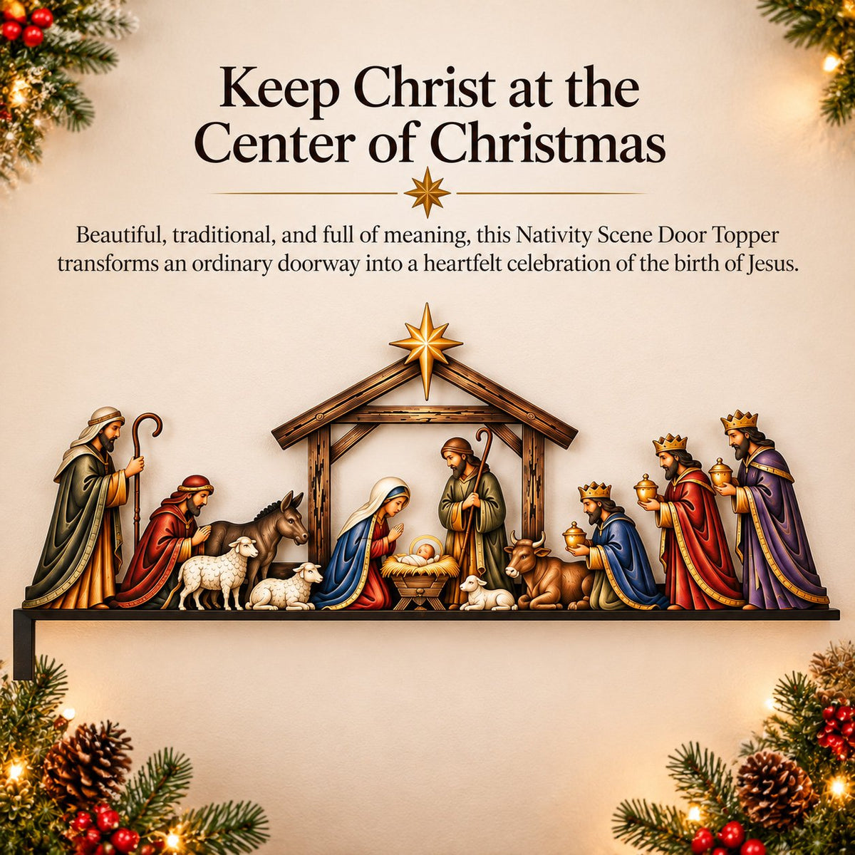 ✝️Nativity Scene Door Topper | Bring The Story Of Christmas Home