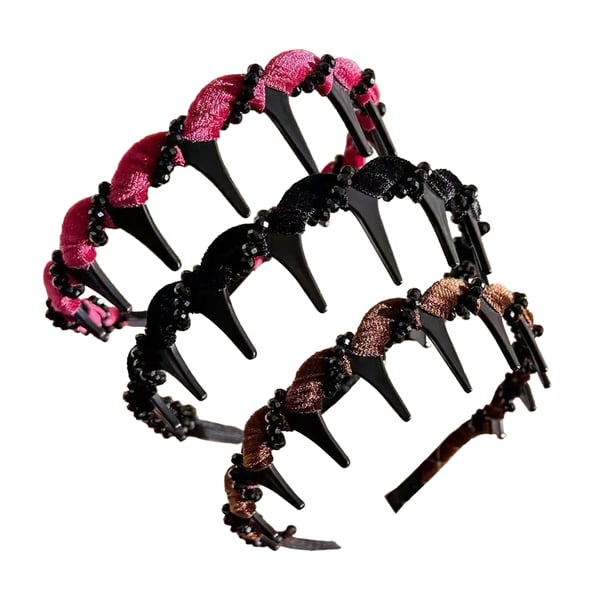 Retro High Skull Pearl Headband
