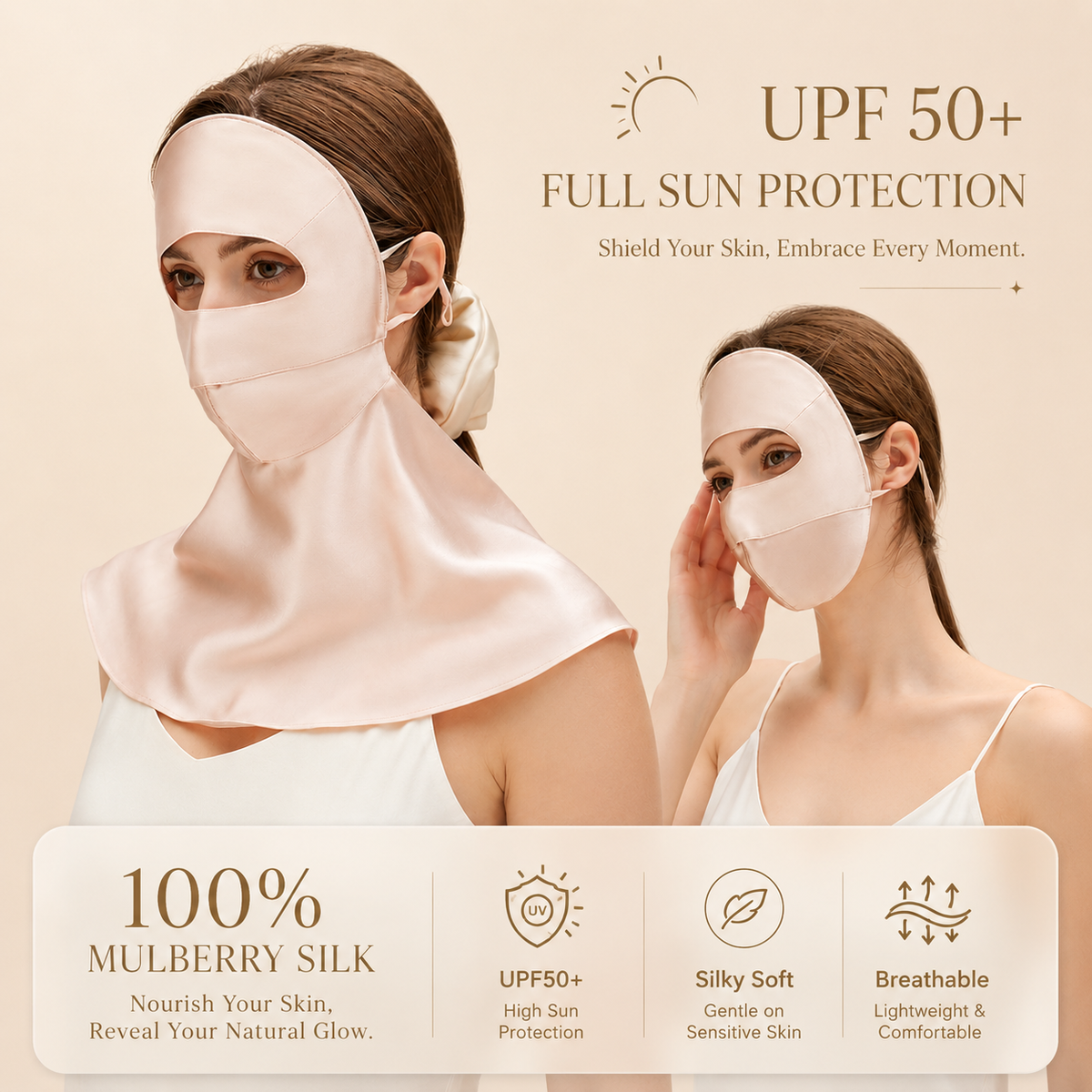 Babyidc™ Luxury Silk UV Protection & Sleep Face Mask