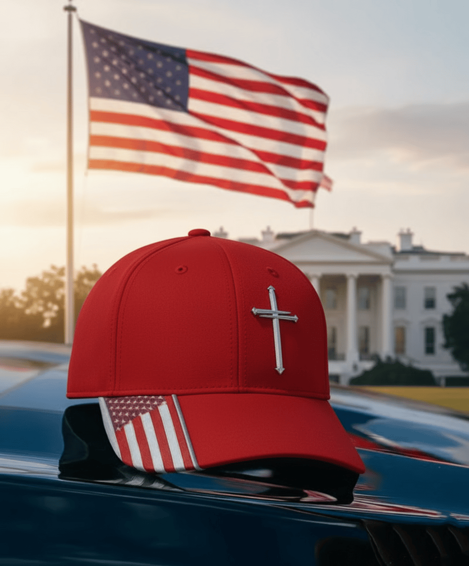 🔥Jesus 3-Nail Cross & Crown of Thorns Christian Printing Adjustable Hat ✝️