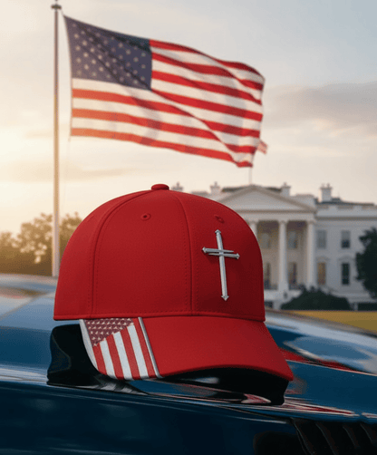 🔥Jesus 3-Nail Cross & Crown of Thorns Christian Printing Adjustable Hat ✝️