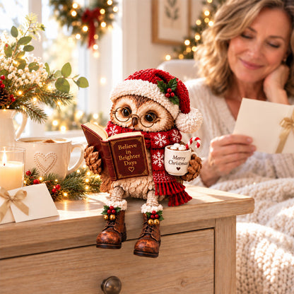 🦉📚 Book Lover Owl Shelf Sitter – Charming Décor for Cozy Reading Spaces! ✨🏡