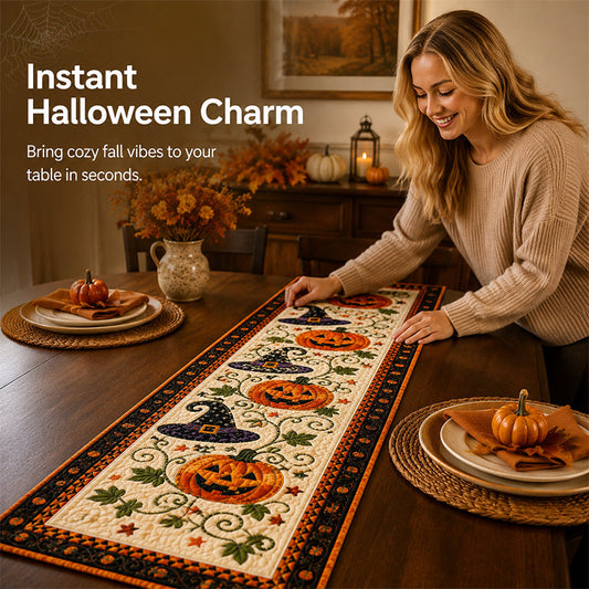 🔥 LAST DAY 50% OFF -🎃 Halloween Quilted Table Runner✨