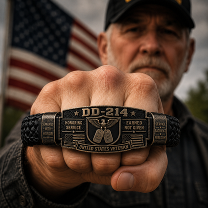 💥LAST DAY 50% OFF🔥DD-214 Veteran Honor Bracelet - Made By VETERAN 'Robert Smith'
