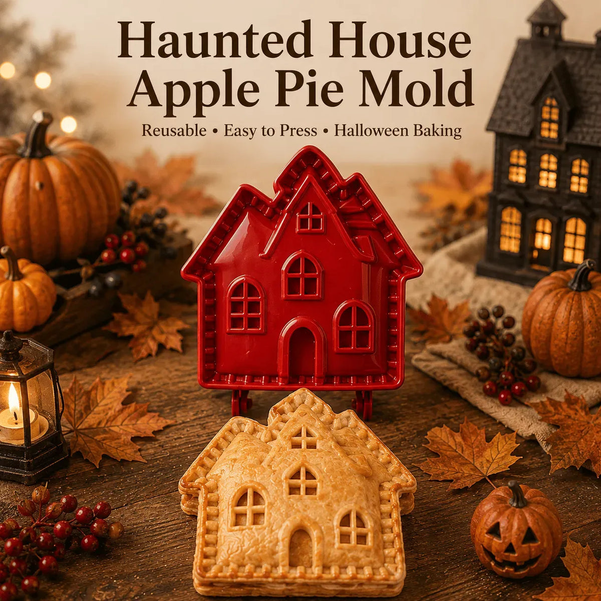 🎃🎄8-Piece Holiday Hand-Press Pastry Molds Cookie Pie Baking Tools🥧✨