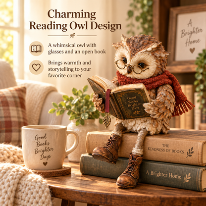 🦉🤎Reading Owl Figurine