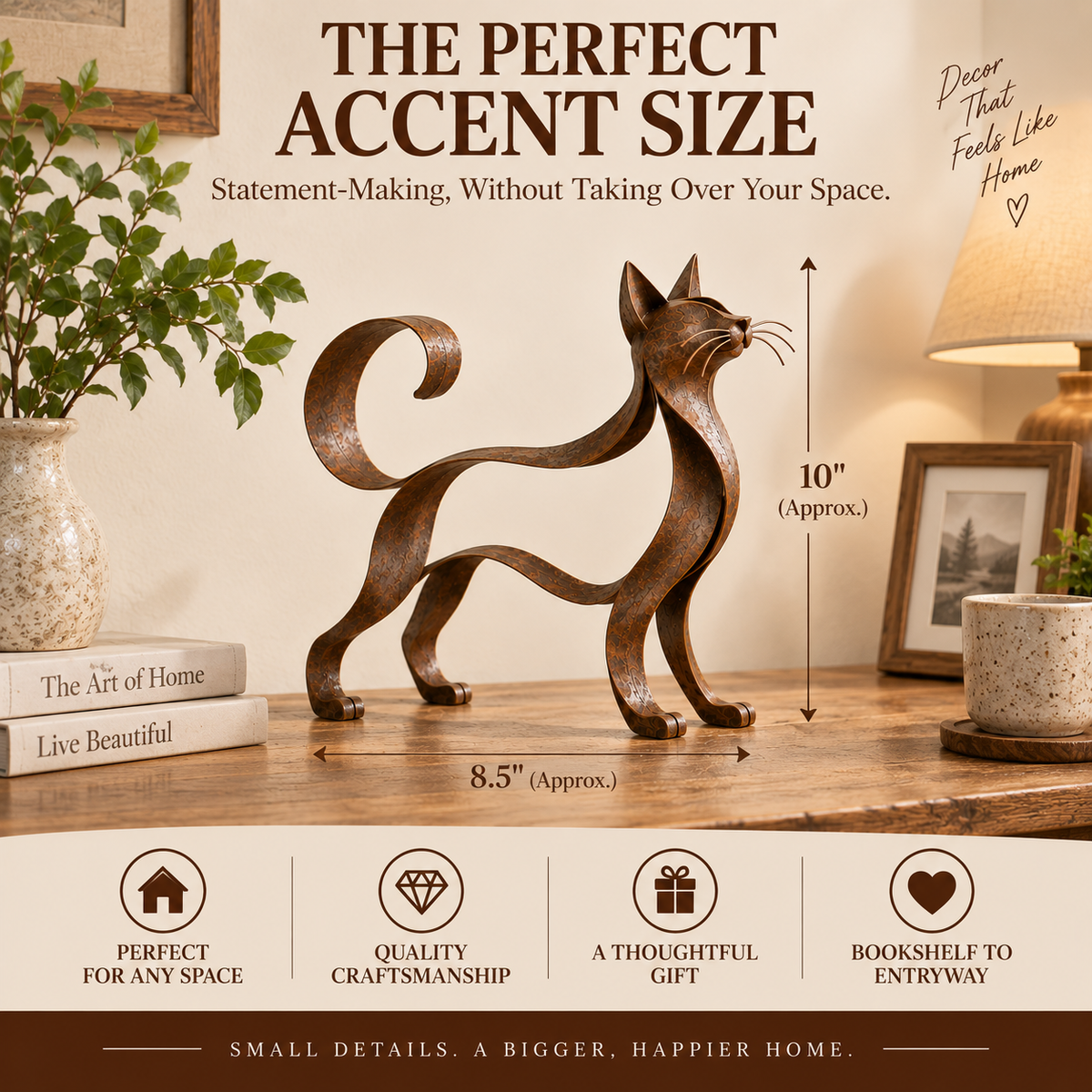 📣 50% OFF Today!-🐱 Maine Coon-style metal cat sculpture