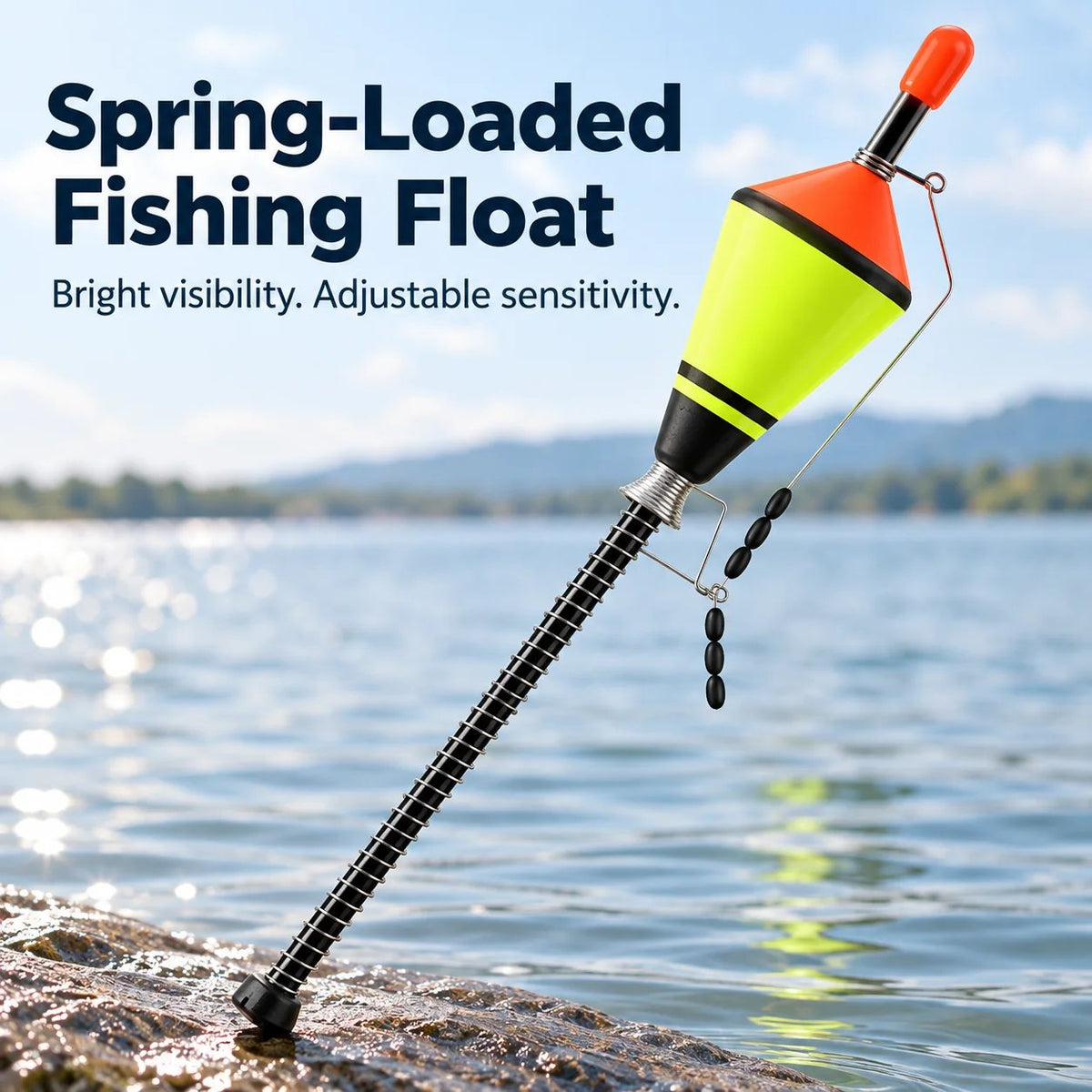 ⭐🎣 Spring-Loaded Fishing Float – Adjustable Sensitivity for More Responsive Fishing! 🐟🌊✨