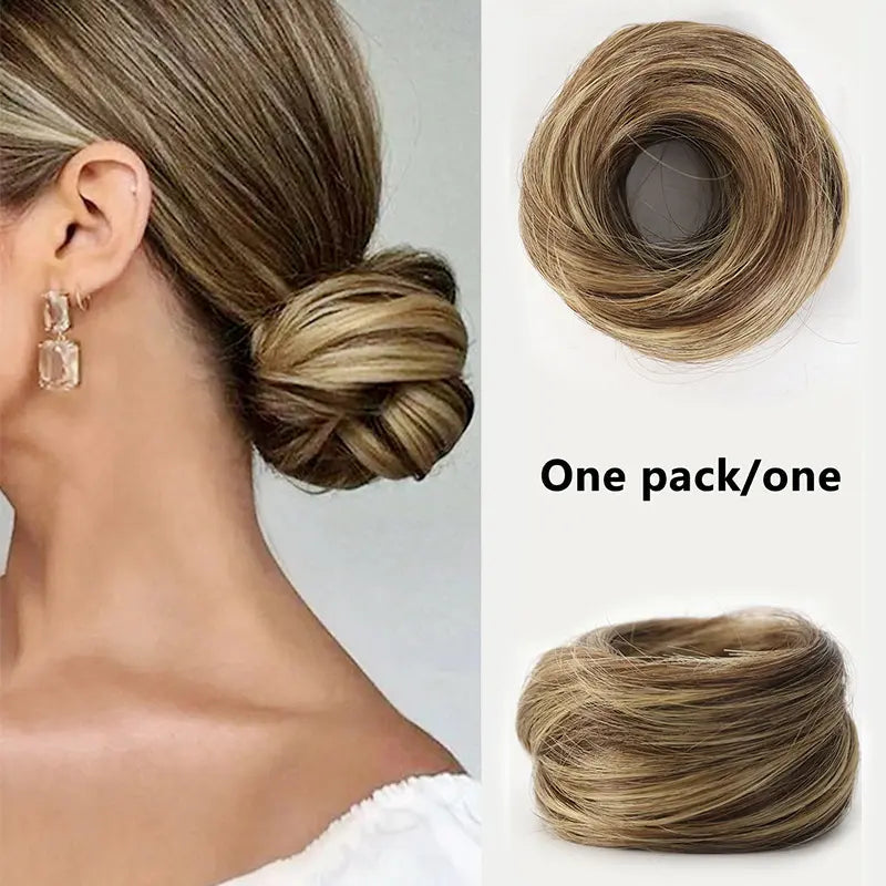 💁 Last Day 50% OFF💖-✨ Synthetic Curly Messy Bun Scrunchie for Quick, Easy & Stylish Hairstyles 🎀