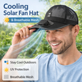 Cooling Solar Fan Hat – UV Protection & Breathable Mesh