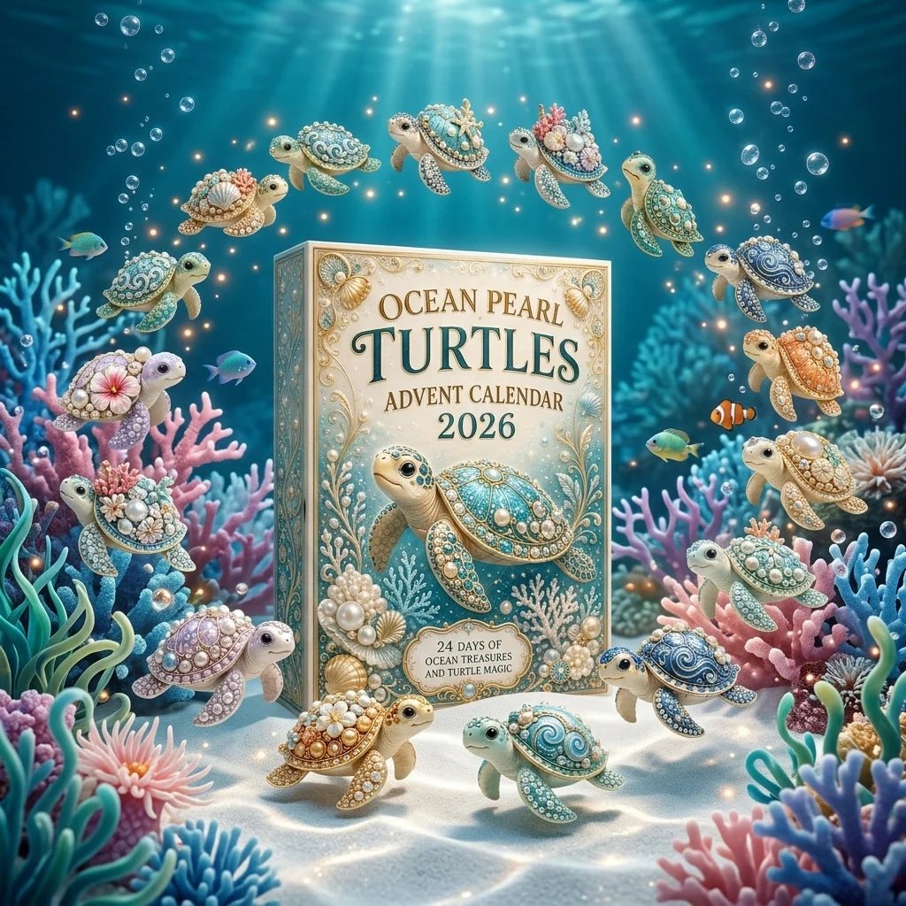 🔥LAST DAY 50% OFF - 🐢 Ocean Pearl Turtles Advent Calendar 2026