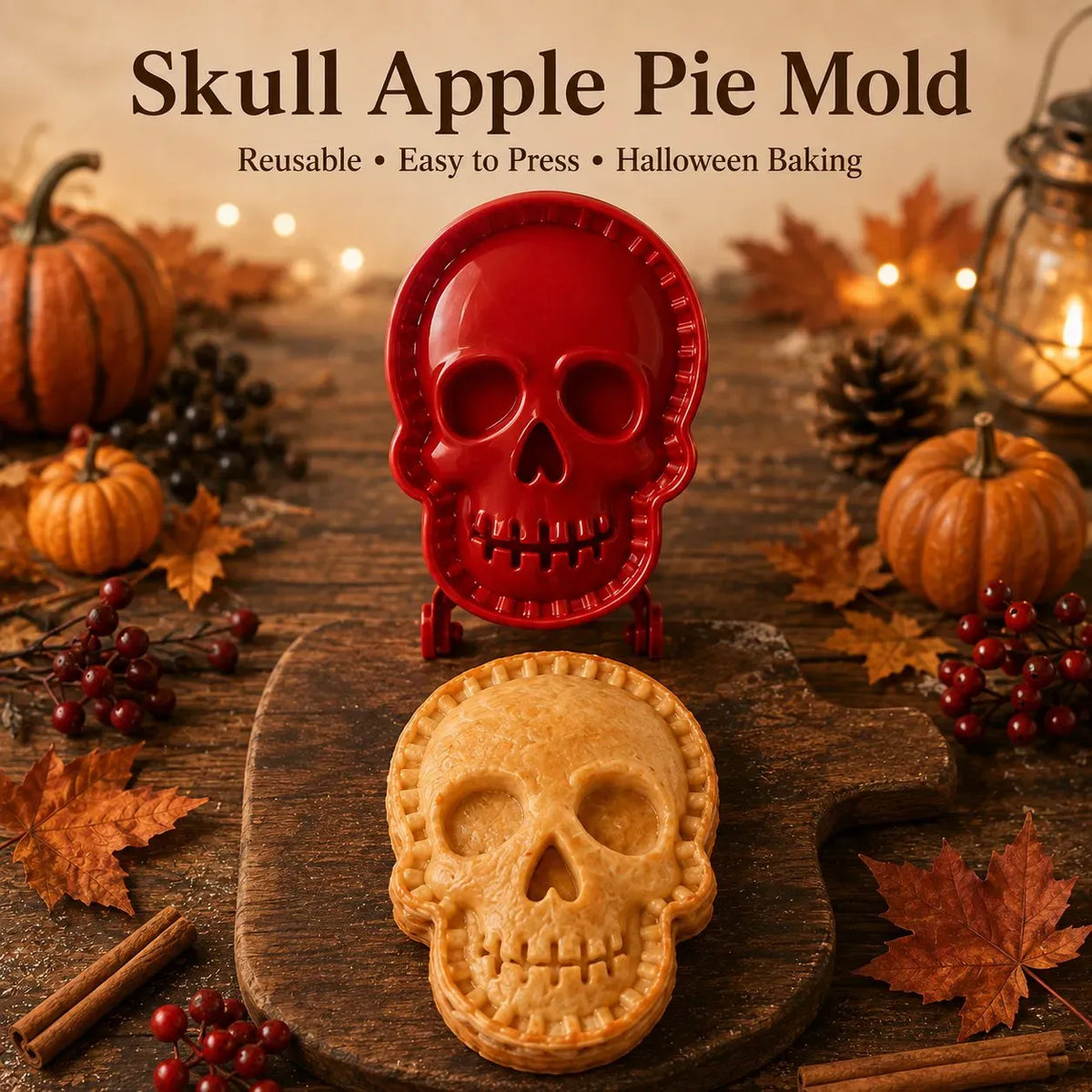 🎃🎄8-Piece Holiday Hand-Press Pastry Molds Cookie Pie Baking Tools🥧✨