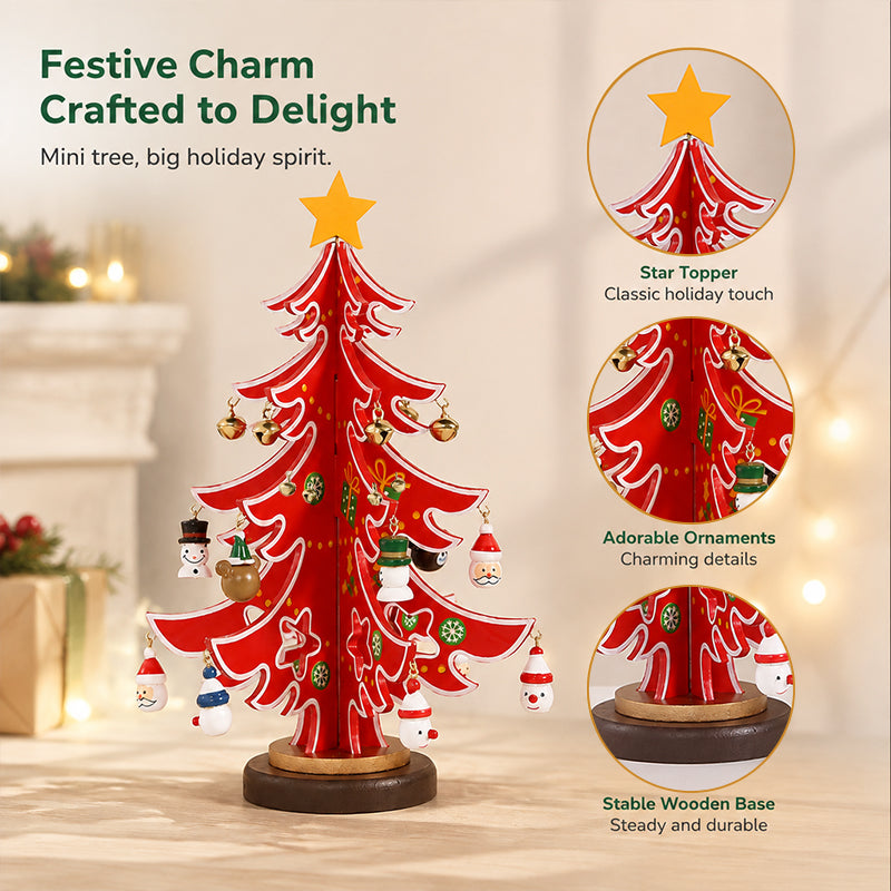 🎄 DIY Wooden Christmas Tree Ornament — Tabletop Festive Decor Kit