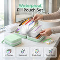 💊A8 Waterproof Pill Pouch Set – 7 to 14 Days of Meds & Vitamins💧Waterproof & Crush-Resistant Shell