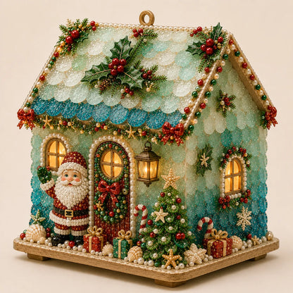 🎄✨ DIY Glowing Coastal Christmas Cottage Kit – Easy Crafting & Festive Coastal Charm! 🏡💖