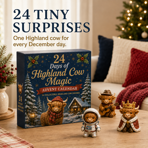 🔥LAST DAY 53% OFF-🐮 24 Days of Highland Cow Advent Calendar