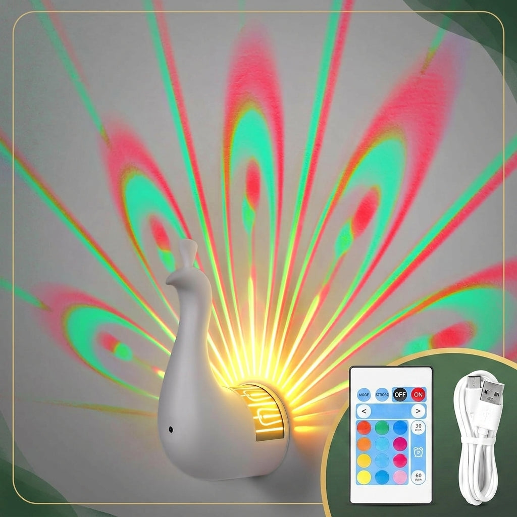 Peacock Projection Lamp Gift for Mom Girlfriend Friend Birthday