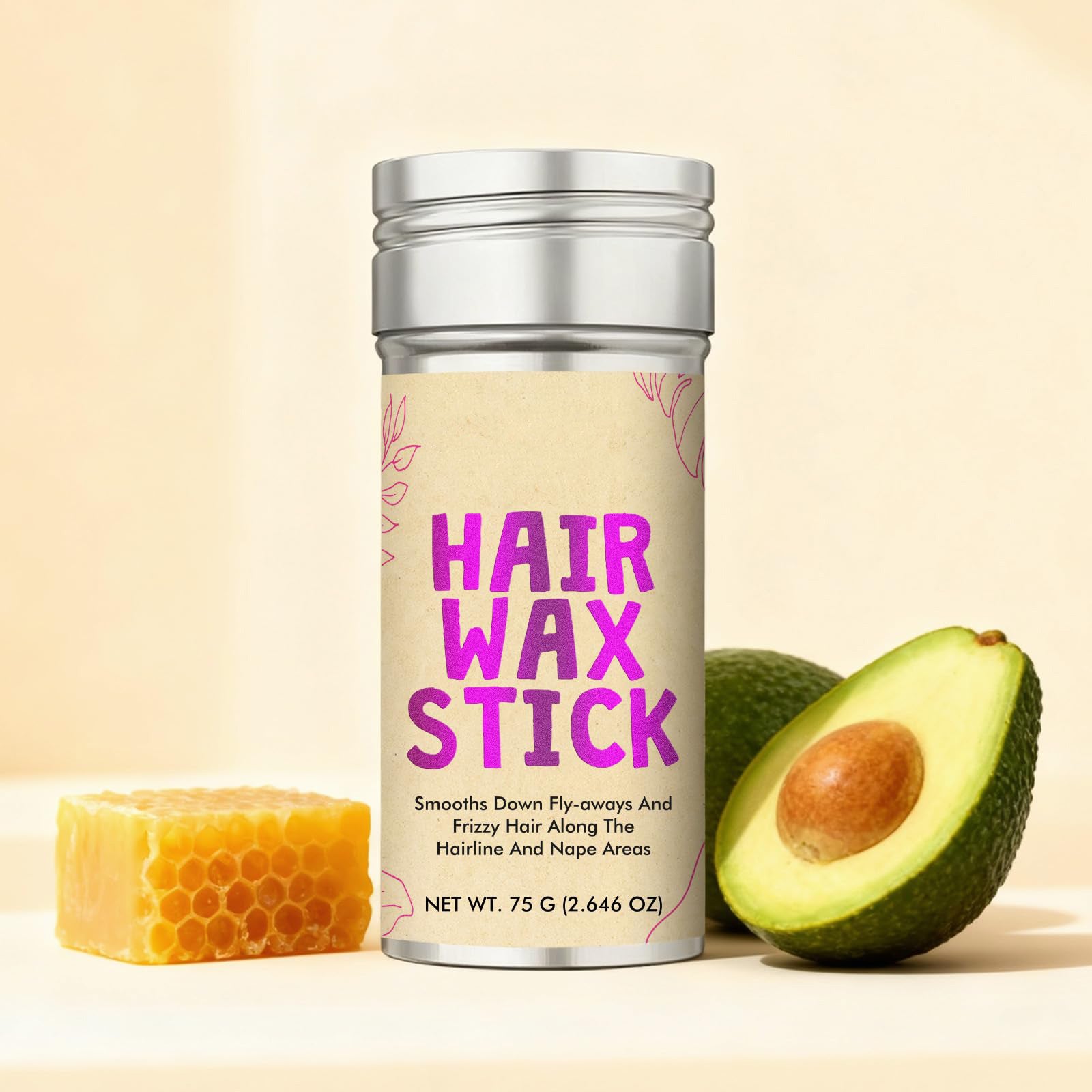 Hair Wax Stick - Flyaway Control and Styling Pomade for Kids, Women
