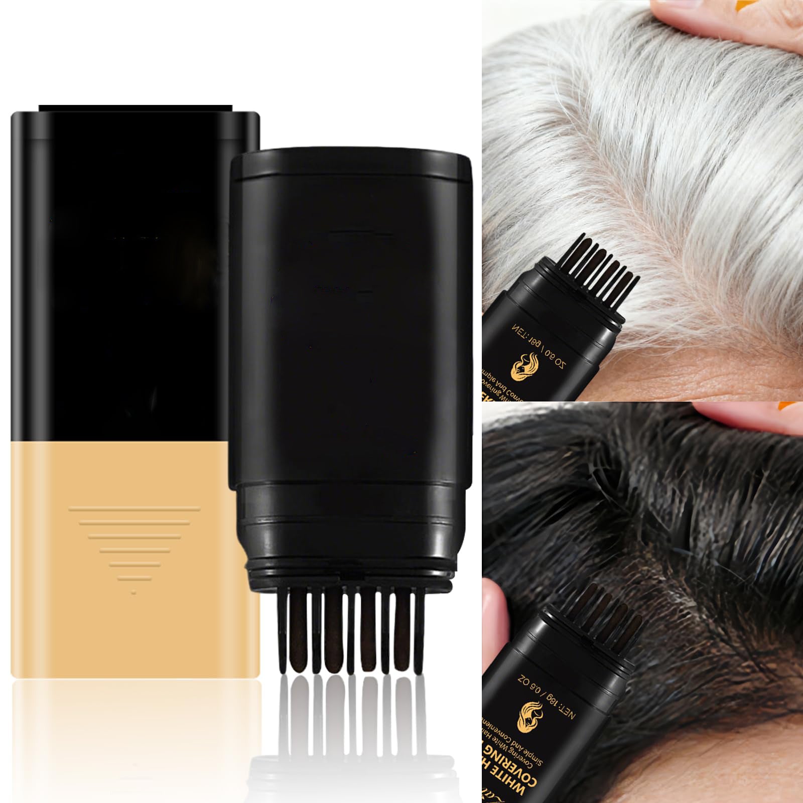 Hair Dye Pen - 10M,Quickly Covers White Hair at Temples & Roots