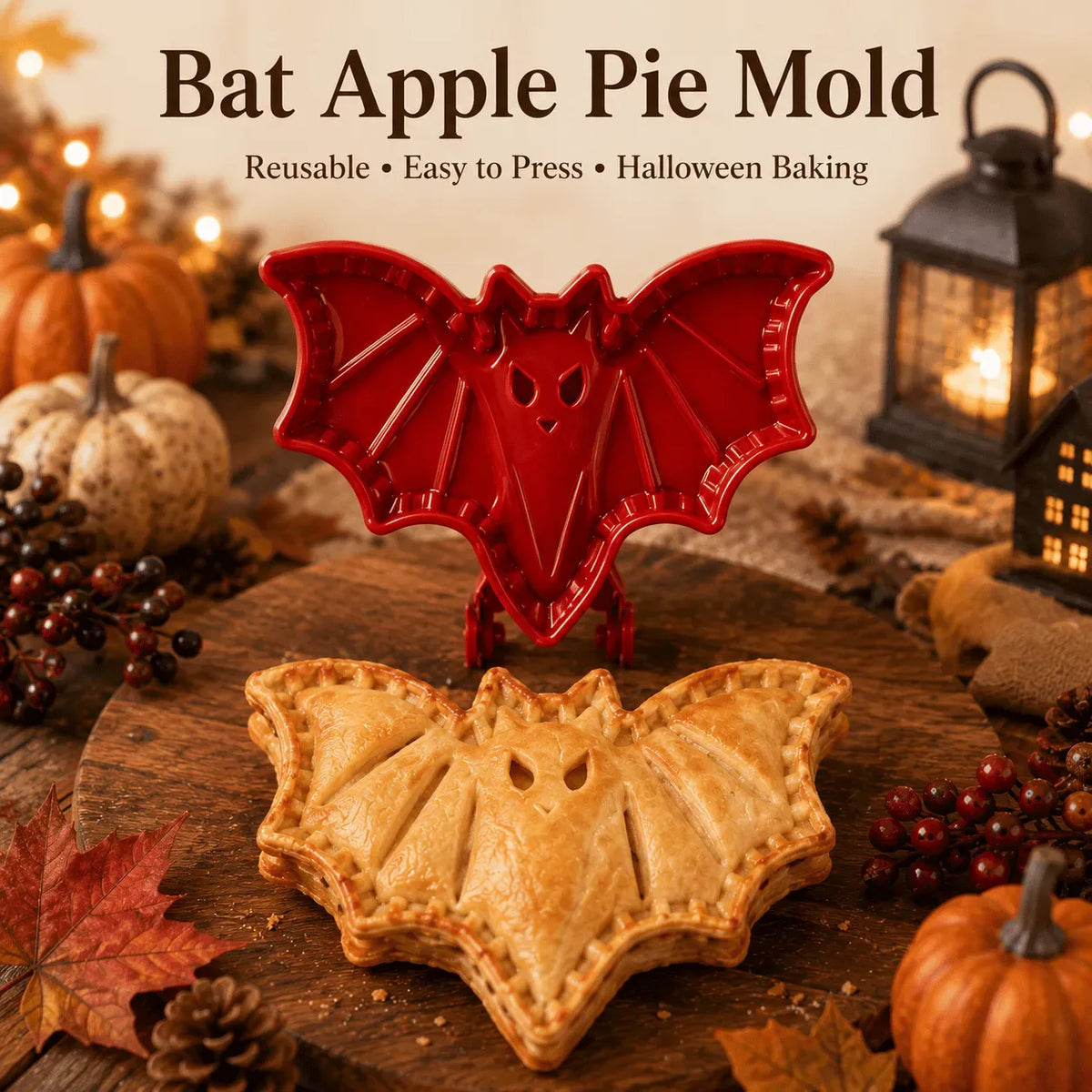 🎃🎄8-Piece Holiday Hand-Press Pastry Molds Cookie Pie Baking Tools🥧✨