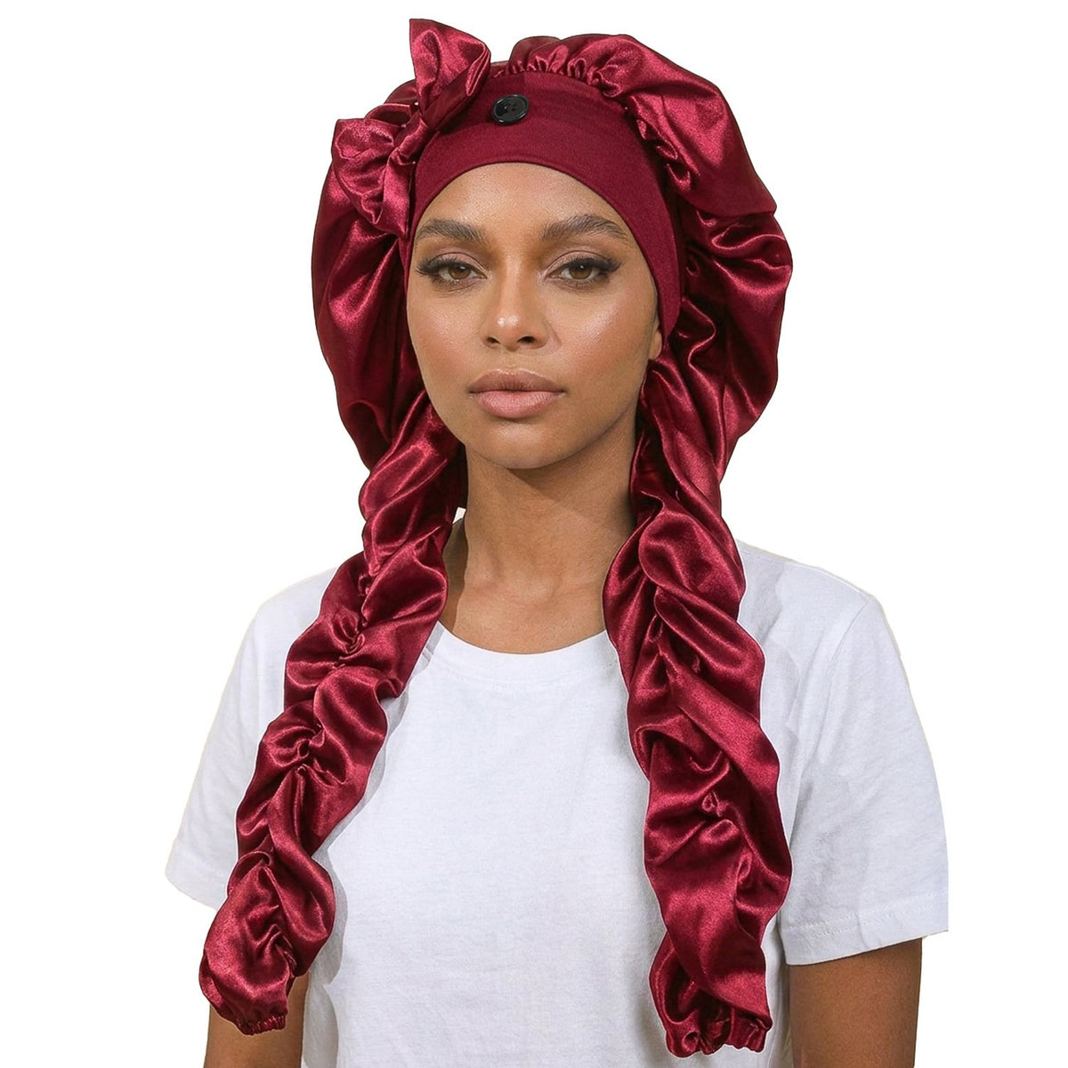 Satin/Silk Bonnet for Long Curly Hair